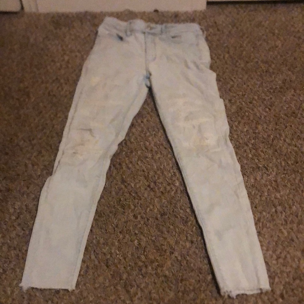 Blue ripped jeans